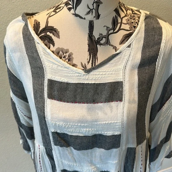 World Market Striped Tunic Dress Coverup - Picture 2 of 6